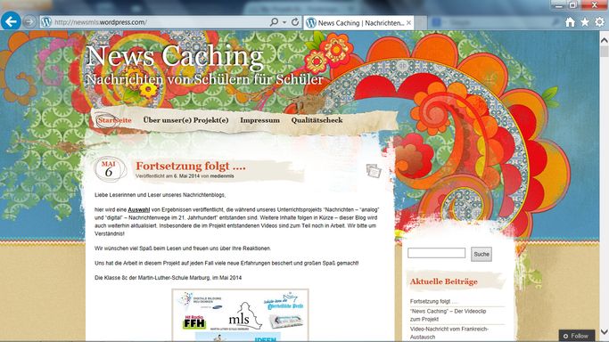 Screenshot News Caching 2