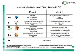 Speiseplan KW18